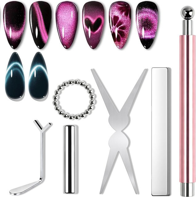 Full Beauty Cat-Eye Nagel-Magnet-Werkzeug-Set, schimmernd - Bild 1