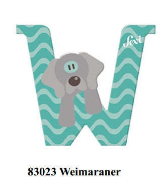 Sevi Holzbuchstabe W Weimaraner - Bild 1
