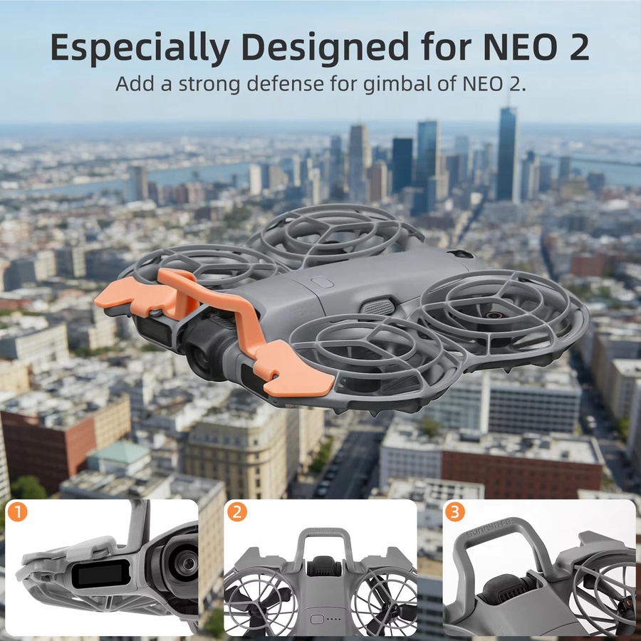 Stoßfester Gimbal-Schutzbalken für DJI Neo 2 in Orange – Kameraschutz für deine Drohne - Bild 2