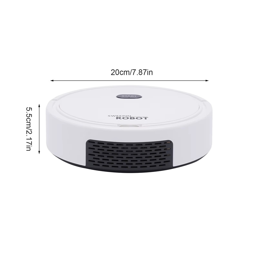 Bymaocar Mini 3-in-1 Roboter-Staubsauger und Wischmopp KT205 in Schwarz oder Weiß mit 800mAh Akku, 30 Minuten Laufzeit und 50dB leiser Reinigung für Tierhaare, Teppiche und Hartholz - Bild 2