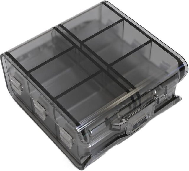 Doppelschichtige Pillendosierbox von Quanyu, versiegelte und faltbare Pillenbox für Camping und unterwegs, Schwarz und Transparent - Bild 1