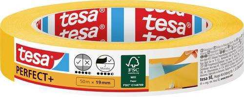 Tesa Perfect+ Malerabdeckband Gelb, Breite: 19 mm, Länge: 50 m - Bild 1