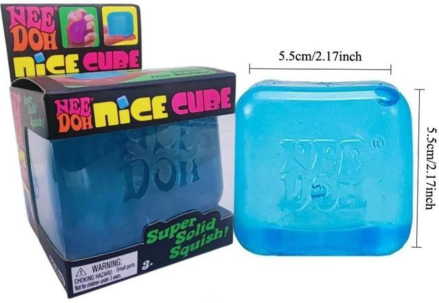 Schylling Needoh Nice Cube, Stressabbau-Spielzeug, Fidget, Eiswürfel - Bild 1
