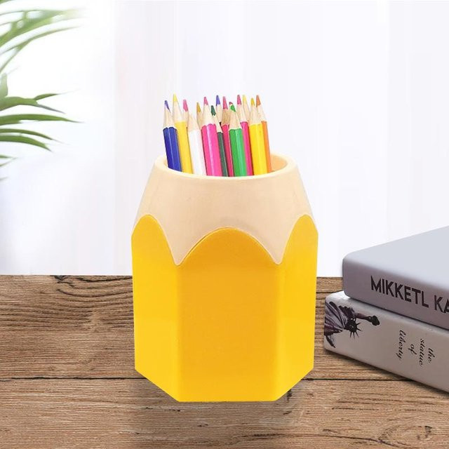 Everyday Home Sechseckiger Stiftehalter aus Kunststoff in Nordic Yellow - Bild 1