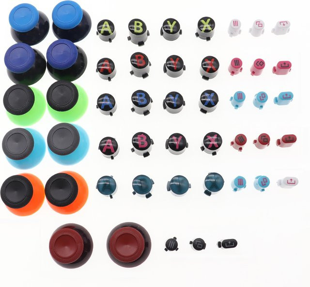 TingDong Joystick Kappen Ersatz Set für Xbox Serie X S, Thumbstick und ABXY Tasten Mod Kit, Multicolour - Bild 1