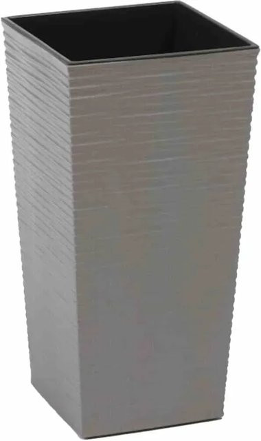 Siena Garden Pflanzkübel Eco Nizza Grau Rechteckig B/T/H: 25 x 25 x 46,5 cm - Bild 1