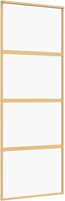 vidaXL Schiebetür aus ESG-Klarglas und Aluminium in Gold, modern, B: 76 cm, H: 205 cm - Bild 1