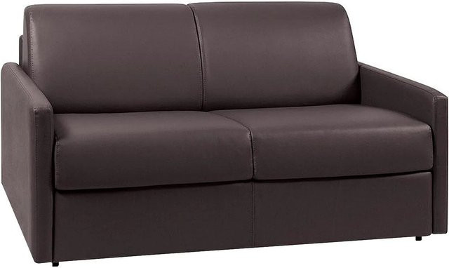 Vente-unique Schlafsofa Calife in Braun mit Kunstlederbezug und 150 cm Breite - Bild 1