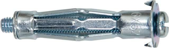 Fischer Hohlraum-Metalldübel HM aus Stahl in Silber mit metrischer Schraube, 50 Stück, Durchmesser: 5 mm, Länge: 37 mm - Bild 1