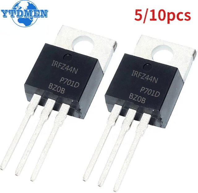 YTDMEN IRFZ44N MOSFET Transistor Kit, 55V 49A, Farbe: Schwarz - Bild 1