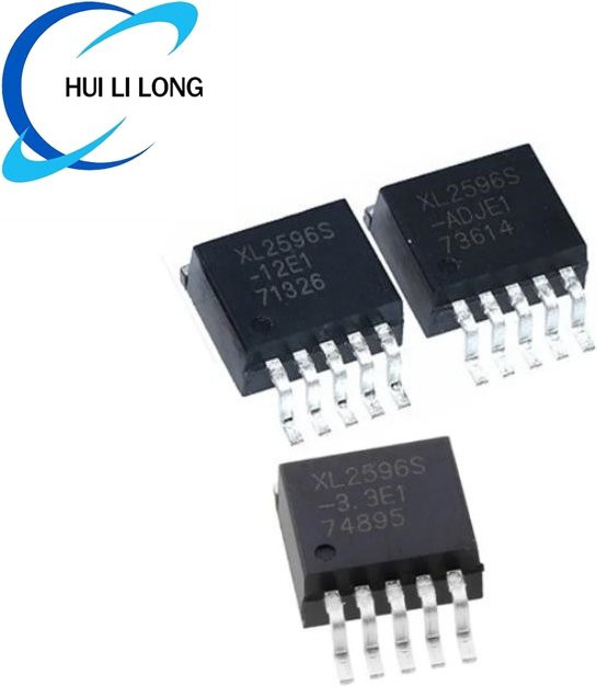 5 Stück XL2596S DC-Schaltregler IC-Chips als Step-Down-Spannungswandler in Schwarz (TO-263) - Bild 1