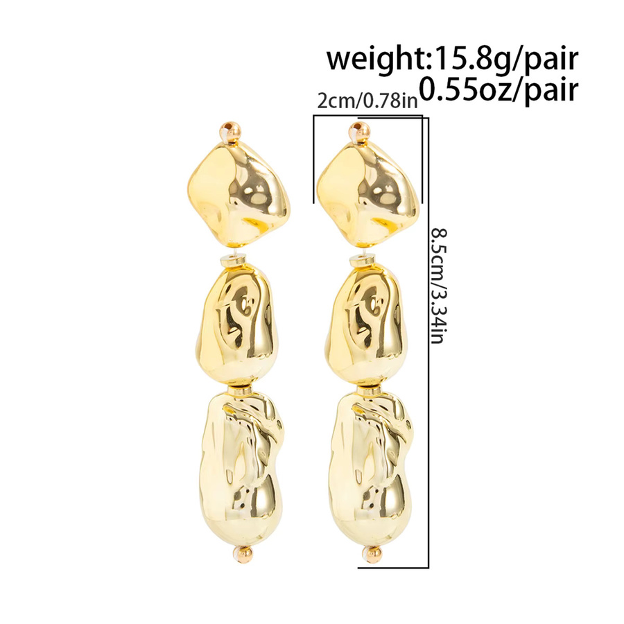 PuRui Ohrringe, CCB Perlen, Gold Farbe, Damen - Bild 2