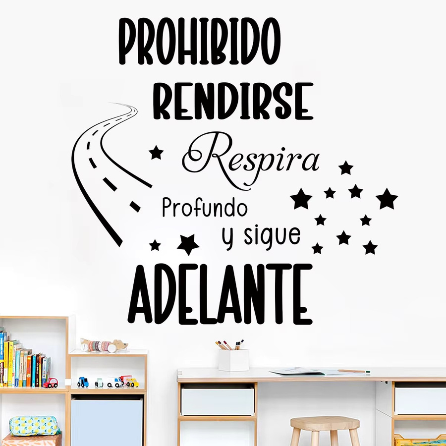 Abnehmbarer PVC-Wandaufkleber von BRUP mit spanischen Zitaten zur Dekoration für Kinderzimmer, Schlafzimmer und Wohnzimmer - Bild 2