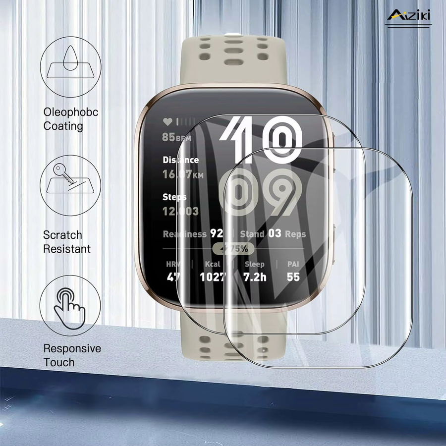Displayschutzfolie Glas, 5 Stück, für Amazfit Bip 6 - Bild 2