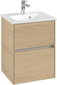 V&B Waschtischunterschrank Collaro in Nordic Oak, B/T/H: 47,2 x 61 x 40,4 cm, mit mittigem Waschtischanschluss - Bild 1