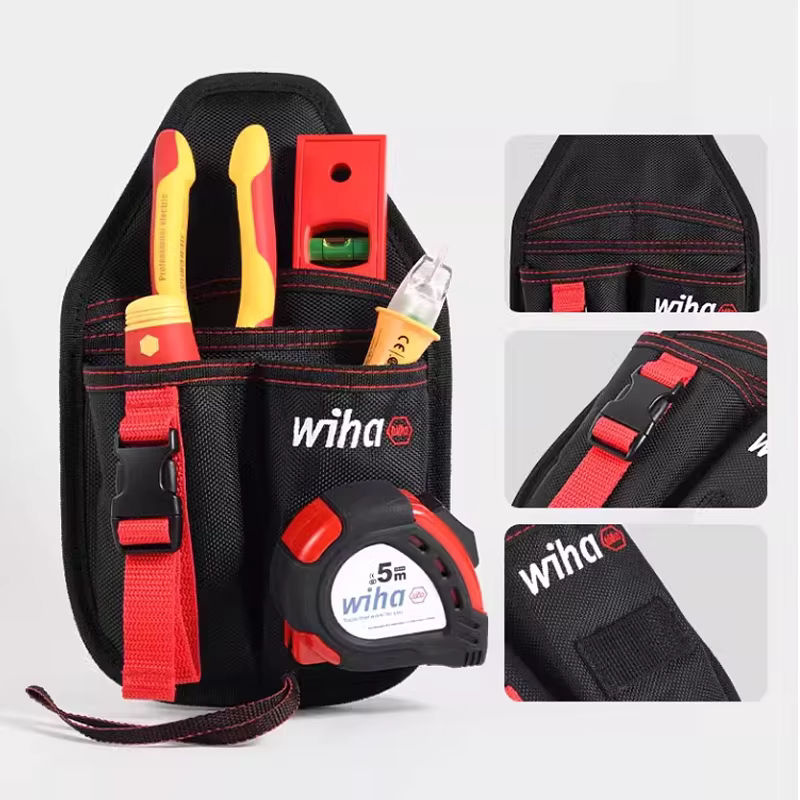 Wiha Multi-Elektriker-Isolierwerkzeug-Set 90028C in Multicolor mit Werkzeugtasche, Schraubendrehern, Abisolierzange, elektrischem Stift, Maßband und Wasserwaage - Bild 4