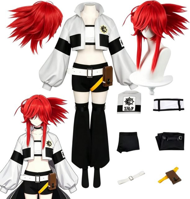 Gachiakuta Riyo Cosplay Kostüm mit Perücke, Komplett-Outfit - Bild 1