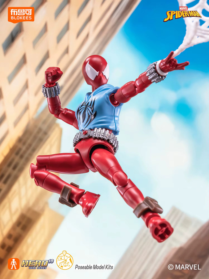 BLOKEES Marvel Superhelden Actionfigur Blind Box, Venom SpiderMan Miles Morales Gwen Spider-Ham Doctor Octopus Mysterio Scorpion - Bild 3