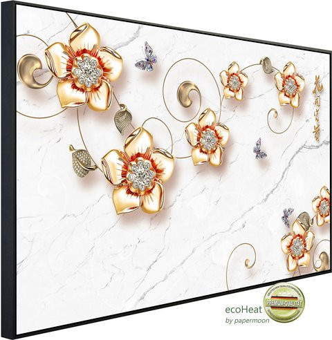 papermoon EcoHeat Infrarotheizung mit Blumenmuster in Bunt und Matt-Effekt, inklusive App-Steuerung und WLAN - Bild 1