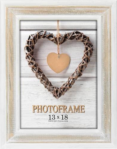 ZEP EZ557 Bilder Wechselrahmen aus Holz in Weiß und Braun mit Aufsteller und Wandaufhängung, Format: 13 x 18 cm - Bild 1