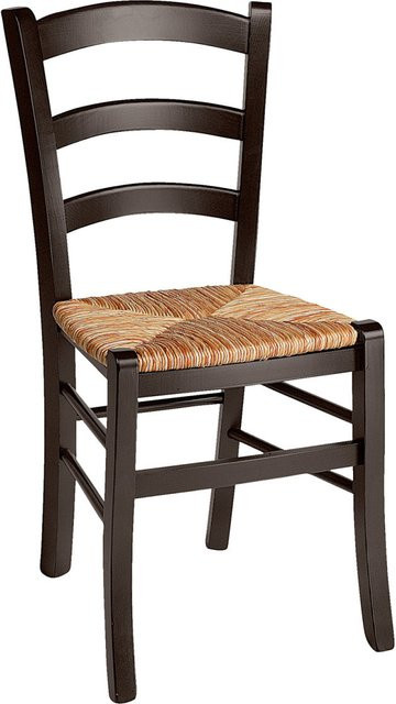 PULSIVA Bauernstuhl Herakles 2 Basic im 2er Pack, Sitz natur und Gestell dunkelbraun, B/T/H: 40 x 46 x 87 cm - Bild 1