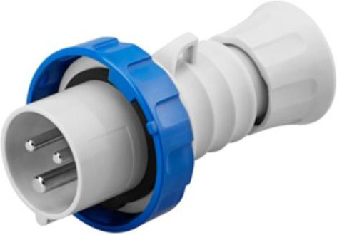 Gewiss GW60026FH CEE Stecker 16A 250 V/AC in Weiß aus Kunststoff - Bild 1