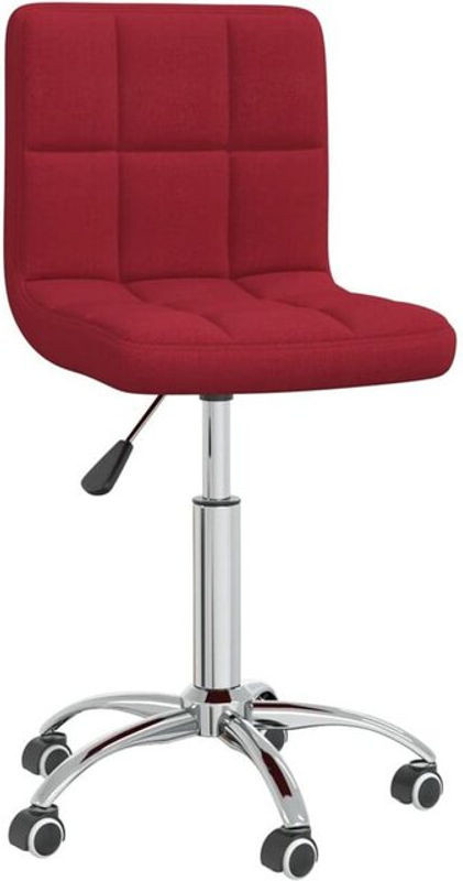 Drehbarer Esszimmerstuhl von vidaxl in Rot mit Stoffbezug und Chrom-Details im modernen Design - Bild 1