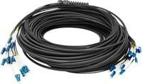 Digitus Glasfaser LWL Anschlusskabel Duplex Singlemode OS2 mit LC/UPC-Steckern, Schwarz, Länge: 50,0 m - Bild 1