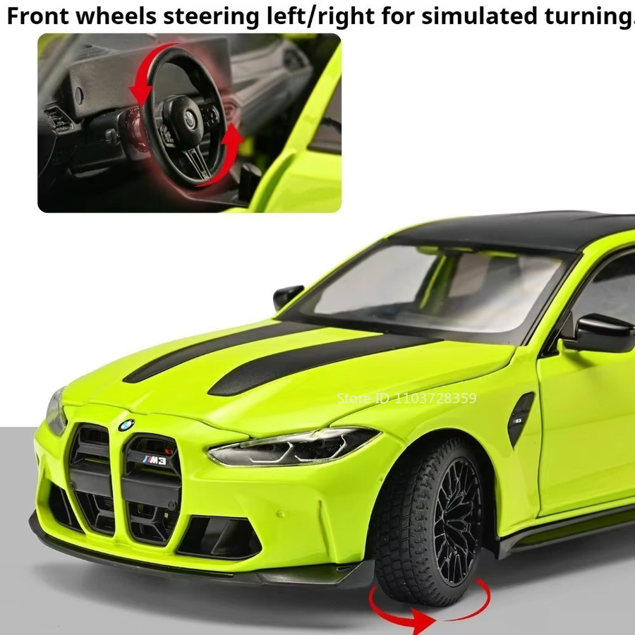 MAKEDA M3 CS LCI 507 Modell Sportwagen, 1:24, Metall, Rückzieh-Funktion, öffnende Türen, Sound- und Lichtsimulation - Bild 2