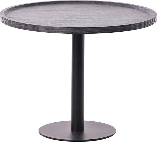 CLP Beistelltisch Aspen Couchtisch mit runder Holzplatte und matt-schwarzem Metallgestell - Bild 1
