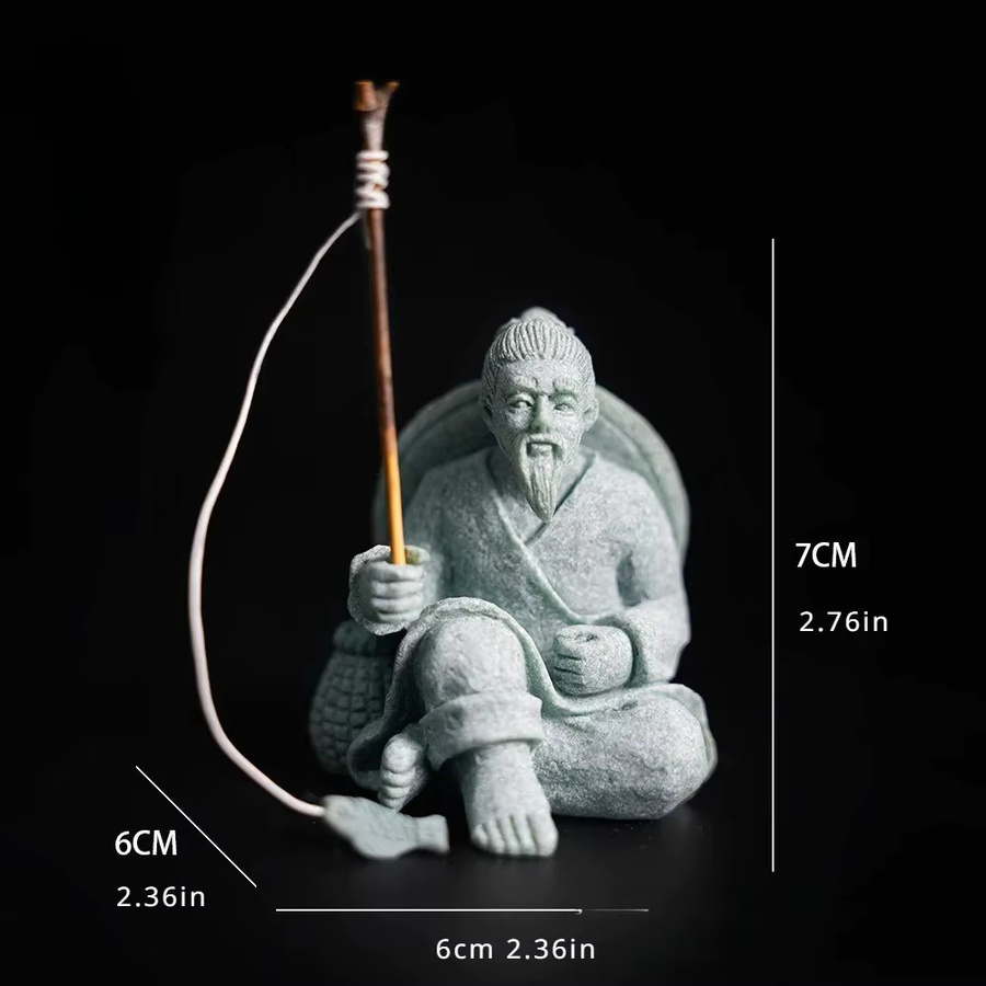 SHMAIZYH Miniatur-Figur aus Sandstein in Grau als Dekoration für Mikrolandschaften und Gartenzubehör - Bild 4