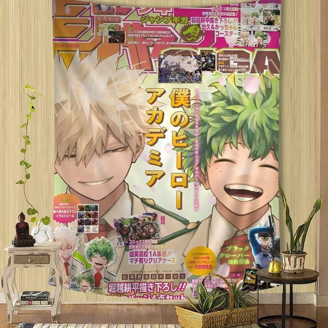 VIKAMA My Hero Academia Wandteppich Anime Wandkunst in Multicolour, Rechteckig, Breite: 150 cm, Höhe: 100 cm - Bild 1