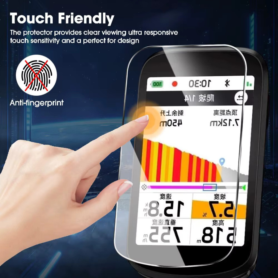 IGPSPORT Displayschutzfolie aus gehärtetem Glas für BSC500 BSC200 BSC300 BSC100S BiNavi GPS und BSC200S BSC300T transparent - Bild 3