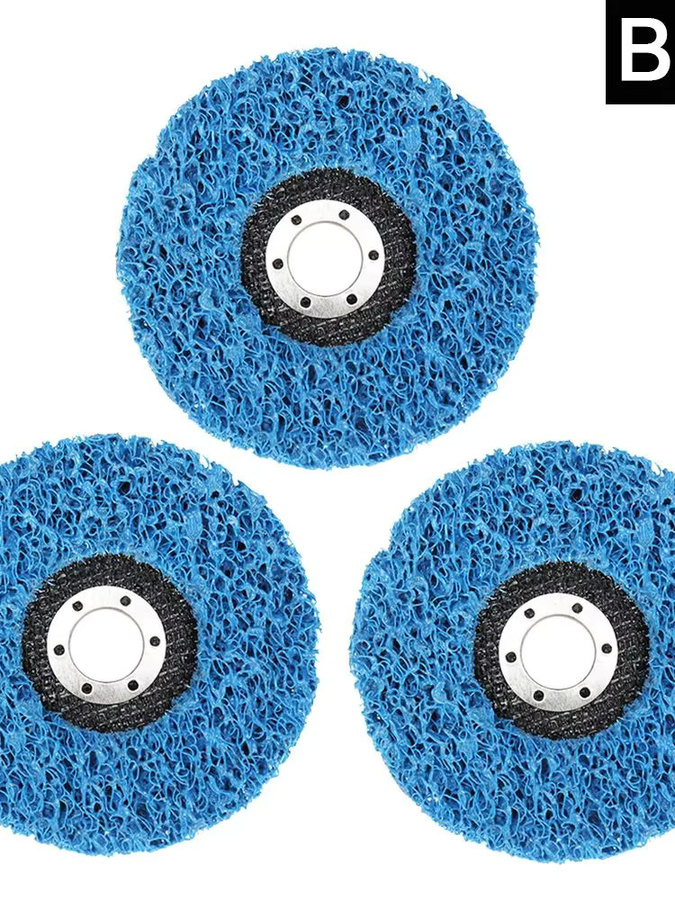 SI FANG Korallenschleifscheiben Set aus Poly-Streifenschleifscheiben zum Entfernen von Farbe und Rost für Winkelschleifer, 3 Stück, Durchmesser: 100 mm, 115 mm, 125 mm - Bild 7