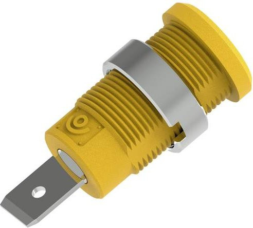 Electro PJP 3266-C-CD1-J Sicherheits-Laborbuchse aus Messing in Gelb mit 4mm Stift-Durchmesser - Bild 1
