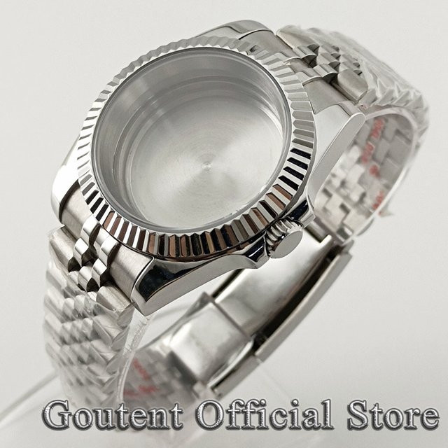 Goutent Uhrengehäuse, Edelstahl, Silber, 36mm 39mm, Unisex - Bild 1