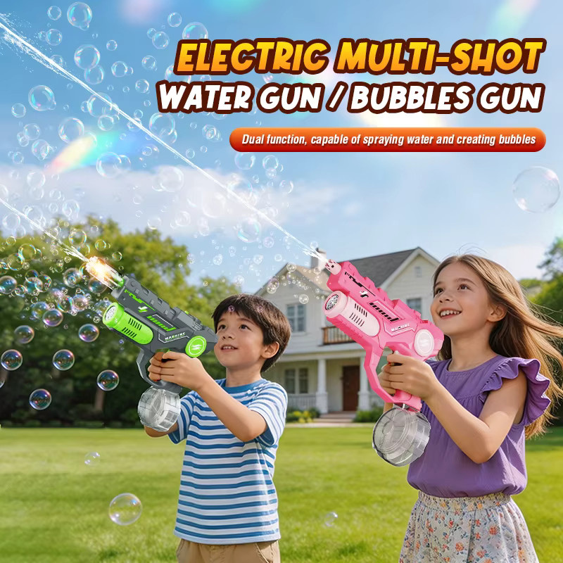 CONUSEA 2-in-1 Elektrische Wasserpistole mit Seifenblasenmaschine, mit Licht und Sound - Bild 2