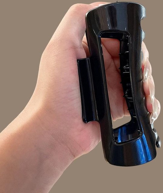 YULIN Haarspange Silikon, Haifisch-Clip, schwarz, Damen - Bild 1