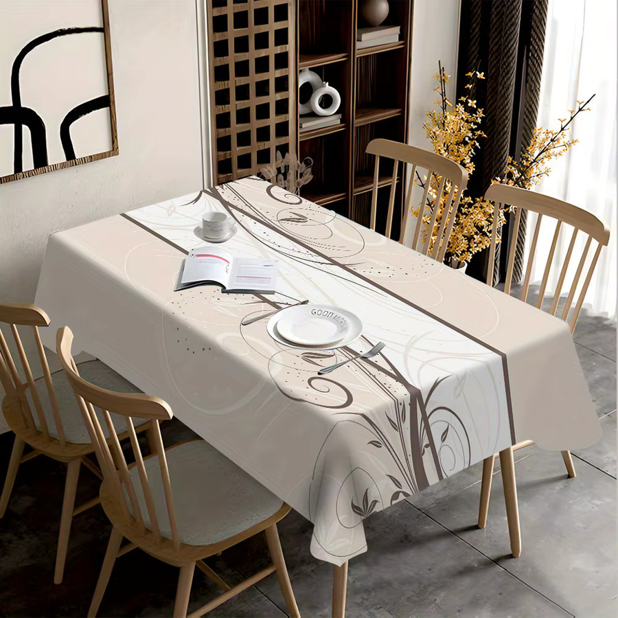 VIKAMA Tischdecke mit Reispalmen-Rattan-Muster in rechteckiger Form für Küche und Esszimmer - Bild 3