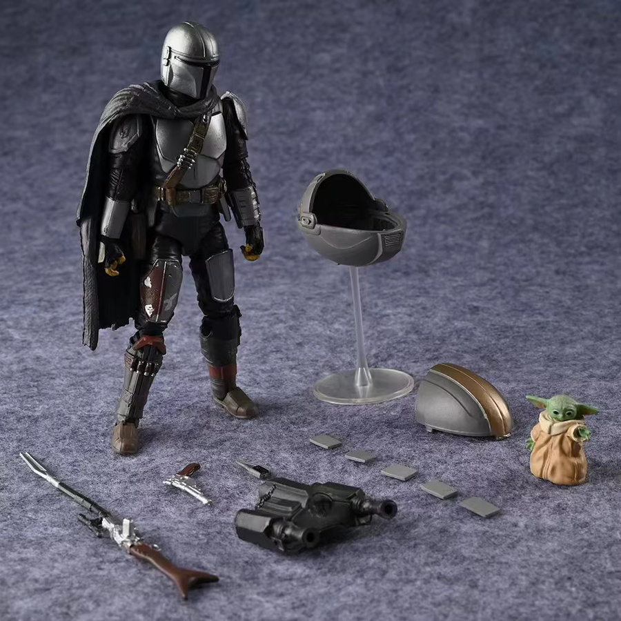 Bandai Star Wars The Black Series Din Djarin Der Mandalorianer und das Kind Baby Yoda, Actionfigur, mit beweglichen Gelenken, ab 4 Jahren - Bild 3