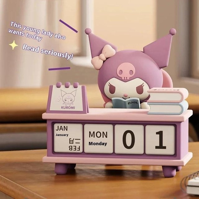 Sanrio Schreibtischkalender mit Kuromi und Pochacco als dekoratives Anime Zubehör - Bild 1