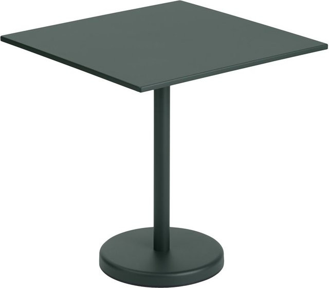 Muuto Linear Steel Tisch quadratisch grün matt für den Außenbereich - Bild 1
