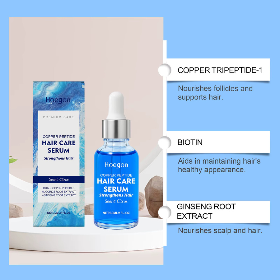 HOEGOA Serum mit Peptiden, Leave-in-Essenz für strapaziertes Haar, Unisex - Bild 3