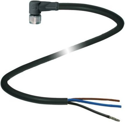 Pepperl+Fuchs 316958 Sensor-Aktor-Steckverbinder konfektioniert, Farbe: Schwarz, Länge: 5 m, Polzahl: 3 - Bild 1