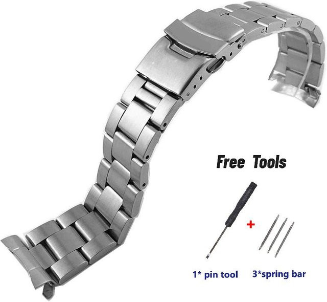 Seiko Uhrenarmband Edelstahl, Sportarmband, Herren, Silber - Bild 1