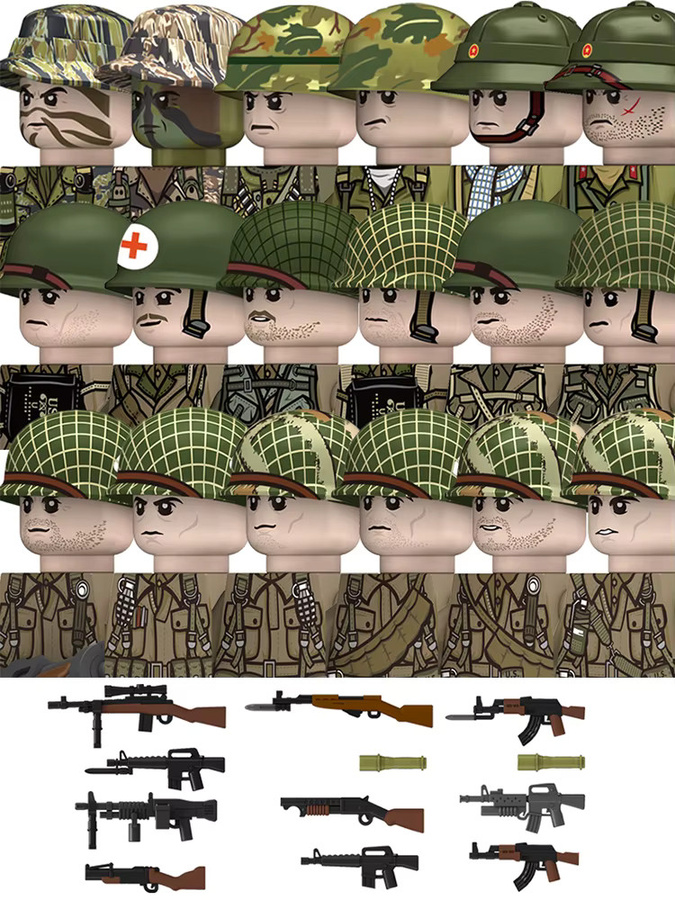 Semalam WW2 Militär-Soldaten-Figuren Bausteine, Soldaten, Kunststoff - Bild 4