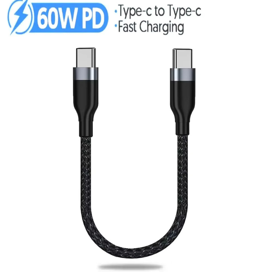 60 W USB C zu USB C Kabel für PD Schnellladung und Datentransfer in Rot und Schwarz - Bild 6