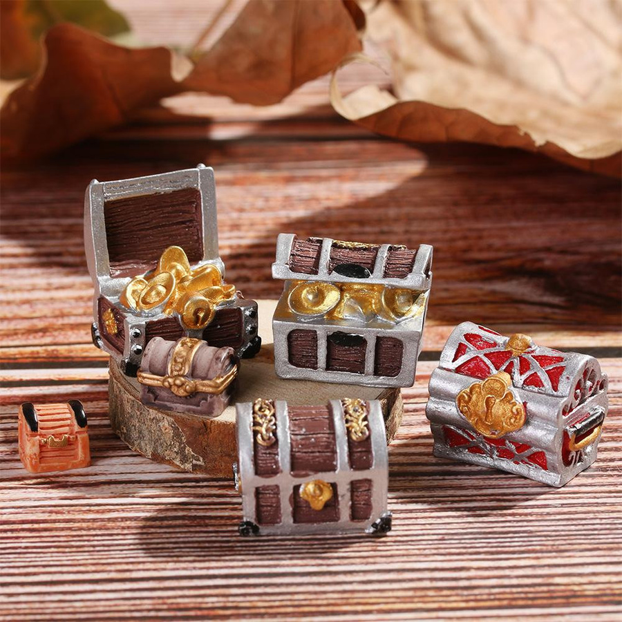 Yiran Furniture Piraten Kasse Miniatur Puppenhaus Ornament 1-teiliges Set - Bild 2