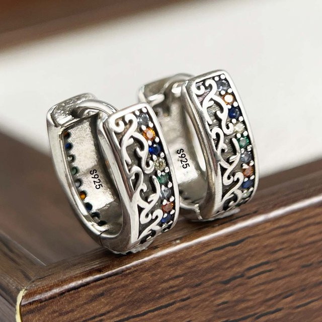 BFCLUB Ohrringe 925 Silber, Zirkonia, Damen, grau - Bild 1
