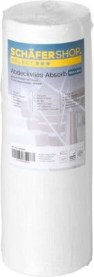 Schäfer Shop Select Abdeckvlies CoverGrip Absorb, 2-lagig, saugend, selbstklebend, weiß, B: 0,5 m x L: 50 m - Bild 1